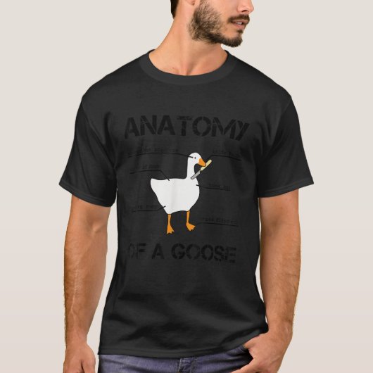 Anatomie eines Gänseducks Graphic Memes T-Shirt (Vorderseite)