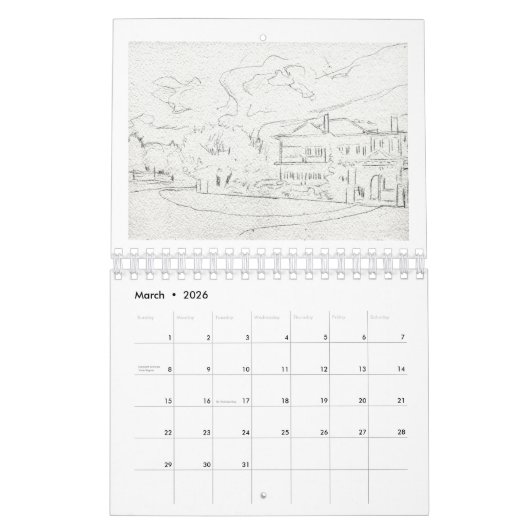 Anatomie eines Gemäldes: Sam Houston Park 1905 Zuh Kalender (Mär 2026)