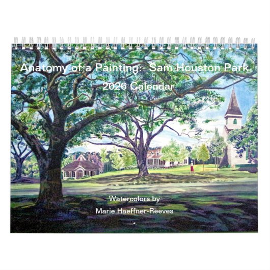 Anatomie eines Gemäldes: Sam Houston Park 2026 Kalender (Titelbild)