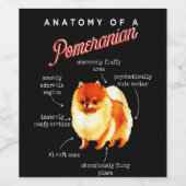 Anatomie eines Geschenks für eine weiche Spitz-Zon Weinetikett (Einzelnes Label)