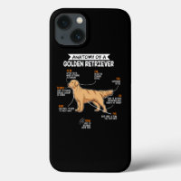 Anatomie eines Golden Retriever Funny Dog Eigentüm