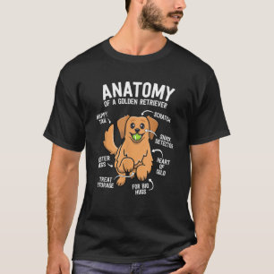 Anatomie eines Golden Retriever Shirt Funny Dog Li