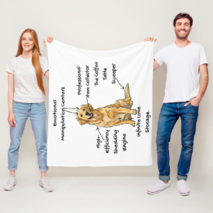 Anatomie eines Golden Retrievers - Lustiges Hunde- Fleecedecke