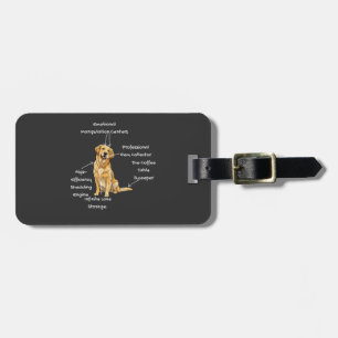 Anatomie eines Golden Retrievers - Lustiges Hunde- Gepäckanhänger