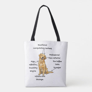 Anatomie eines Golden Retrievers - Lustiges Hunde- Tasche