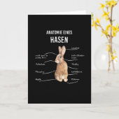 Anatomie eines Hasen-Kaninchen-Kaninchens Karte (Gelbe Blume)