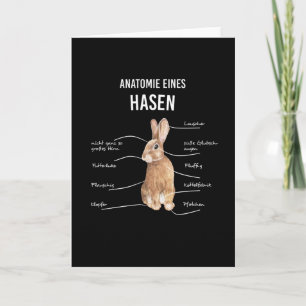 Anatomie eines Hasen-Kaninchen-Kaninchens Karte