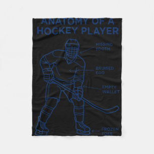 Anatomie eines Hockeyspielers lustiger Sport  Fleecedecke