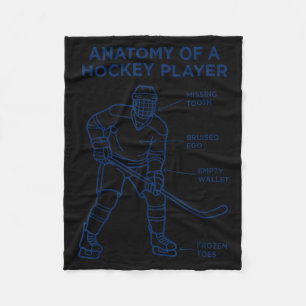Anatomie eines Hockeyspielers lustiger Sport  Fleecedecke