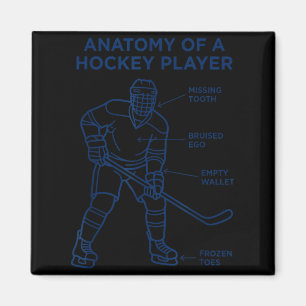 Anatomie eines Hockeyspielers lustiger Sport Magnet