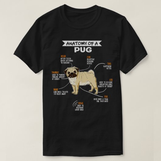Anatomie eines Hundes, der ein Lover-Geschenk für T-Shirt (Design vorne)