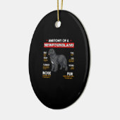 Anatomie eines Hundes in Neufundland Keramik Ornament (Links)