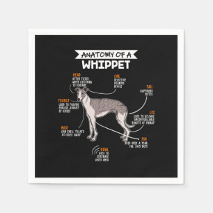 Anatomie eines Hundes Serviette