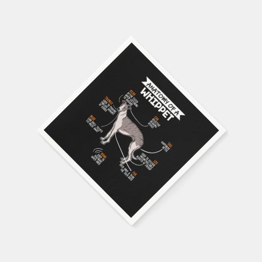 Anatomie eines Hundes Serviette (Ecke)