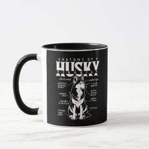 Anatomie eines Husky Lustiger Hundezucht-Zitat-Bec Tasse