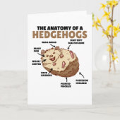 Anatomie eines Igels im niedlichen Igel Karte (Gelbe Blume)