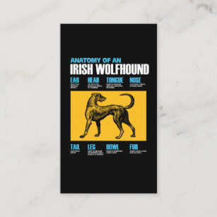 Anatomie eines irischer Wolfhound-Hundes - Visitenkarte