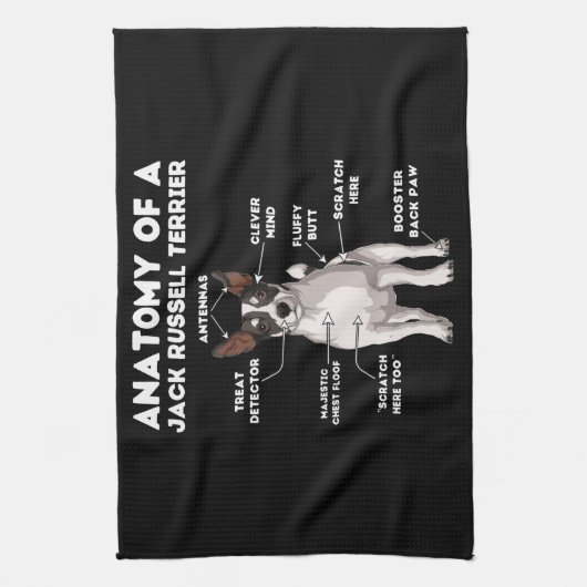 Anatomie eines Jacks Russell Terrier Geschirrtuch (Vertikal)