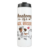 Anatomie eines Jacks Russell Terrier Thermosbecher (Vorderseite)