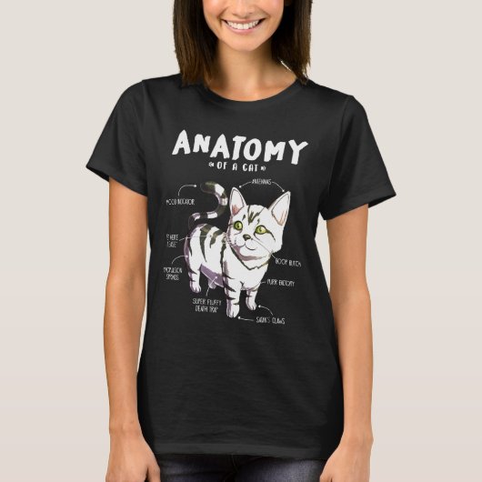 Anatomie eines katzenNiedlichen Kätzchen T-Shirt (Vorderseite)