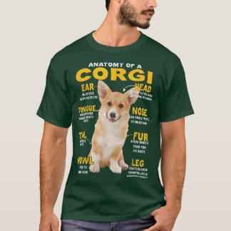 Anatomie eines korgischen Funny Dog Lover T-Shirt