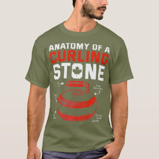 Anatomie eines Kurling Stone Kanadische Patriotin T-Shirt