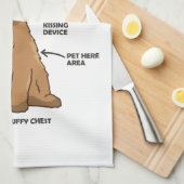 Anatomie eines Labradoodle-Niedlichen Hündchens Geschirrtuch (Viertel Falte)