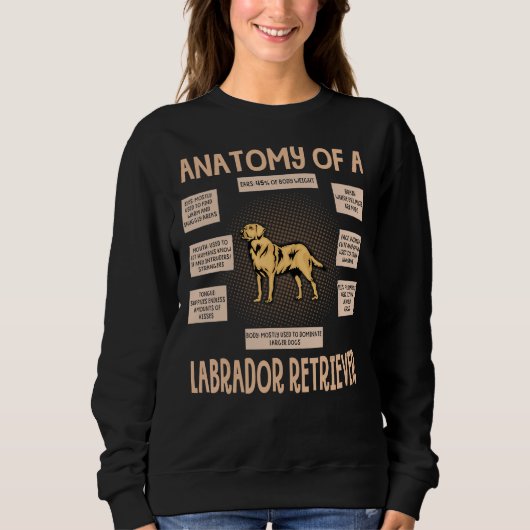 Anatomie eines Labrador Retriever Welpen Sweatshirt (Vorderseite)
