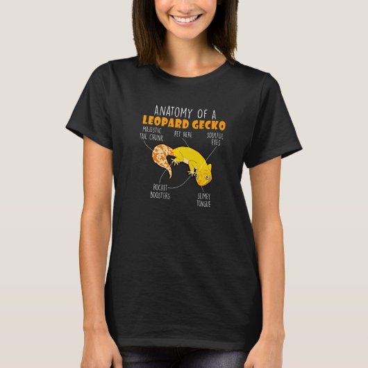 Anatomie eines Leopard-Gecko-Lizard-Tierreptils T-Shirt (Vorderseite)