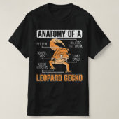 Anatomie eines Leoparden Gecko Lover Lizard T-Shirt (Design vorne)