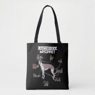 Anatomie eines lustigen Hundefels Tasche