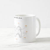 Anatomie eines lustigen Hundes, der ein Lover-Gesc Kaffeetasse (VorderseiteRechts)