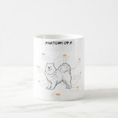 Anatomie eines lustigen Hundes, der ein Lover-Gesc Kaffeetasse (Mittel)