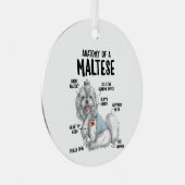 Anatomie eines maltesischen Hundebesitzers Welpe F Ornament Aus Metall (Vorderseite Rechts)