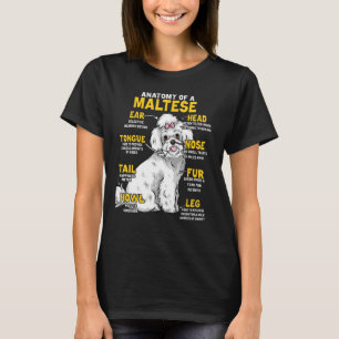 Anatomie eines maltesischen Hundes T-Shirt