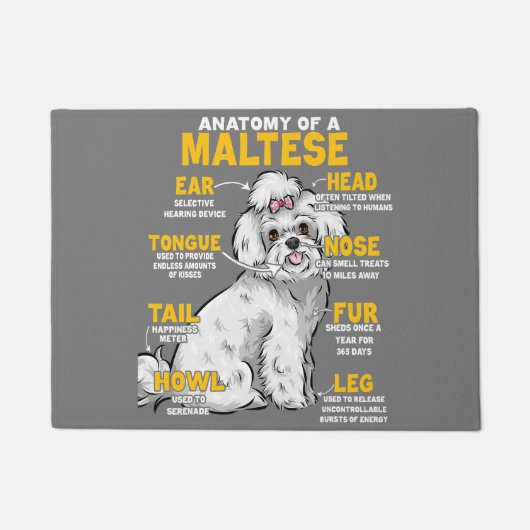 Anatomie eines malzistischen Hundeliebhabers Fußmatte (Vorderseite)