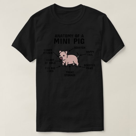 Anatomie eines Mini-Schweinepuchs165 T-Shirt (Design vorne)