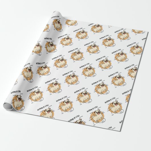 ANATOMIE EINES MOPS GESCHENKPAPIER (Ungerollt)