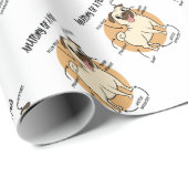 ANATOMIE EINES MOPS GESCHENKPAPIER (Rolleneckpunkt)