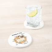 ANATOMIE EINES MOPS SANDSTEIN UNTERSETZER (Seite)