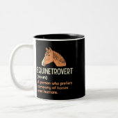 Anatomie eines Niedlichen Pferdepony 308 Pony Zweifarbige Tasse (Links)