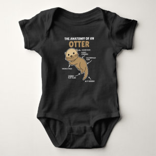 Anatomie eines Otters mit niedlicher Otter Baby Strampler