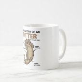 Anatomie eines Otters mit niedlicher Otter Kaffeetasse (VorderseiteRechts)