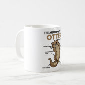 Anatomie eines Otters mit niedlicher Otter Kaffeetasse (Vorderseite Links)