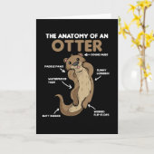 Anatomie eines Otters mit niedlicher Otter Karte (Gelbe Blume)