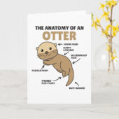 Anatomie eines Otters mit niedlicher Otter Karte (Gelbe Blume)