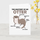 Anatomie eines Otters mit niedlicher Otter Karte (Gelbe Blume)