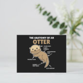 Anatomie eines Otters mit niedlicher Otter Postkarte (Stehend Vorderseite)