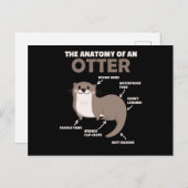 Anatomie eines Otters mit niedlicher Otter Postkarte (Vorne/Hinten)