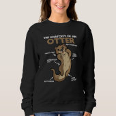 Anatomie eines Otters mit niedlicher Otter Sweatshirt (Vorderseite)